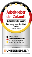 Siegel „Arbeitgeber der Zukunft“, verliehen an das Fürstenberg Institut vom Deutschen Innovationsinstitut für Nachhaltigkeit und Digitalisierung